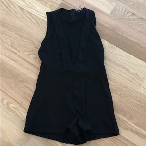 Black Romper with mesh top